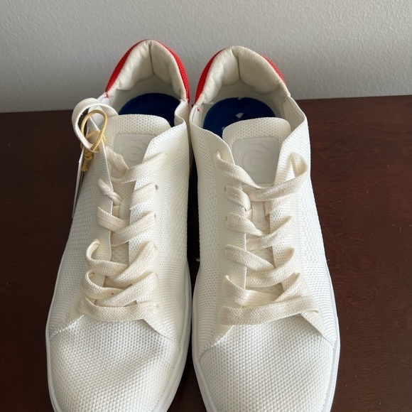 The‎ Greats Royal Knit Sneakers White Red Men’s Size 7/ Women’s 8.5